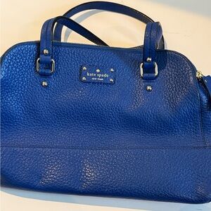 kate spade Cobalt Blue Pebbled Leather Satchel